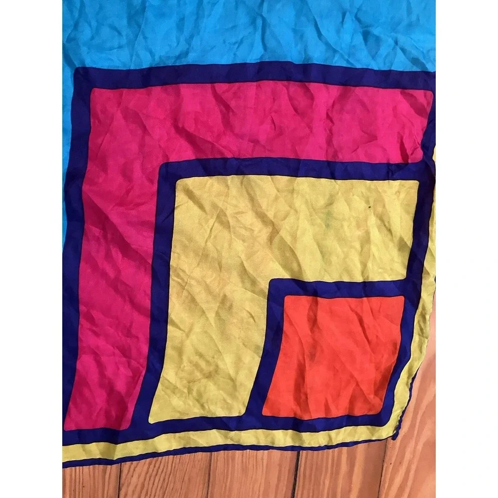 Vintage‎ Peter Max silk scarf 1970's 20X20 psychedelic Mod Hippie